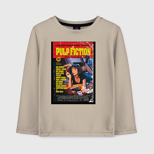 Детский лонгслив Pulp Fiction Cover / Миндальный – фото 1