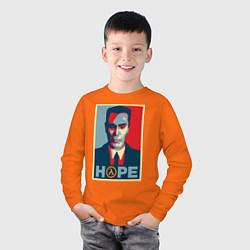 Лонгслив хлопковый детский G-Man Hope, цвет: оранжевый — фото 2