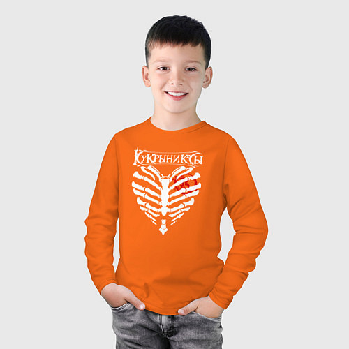 Детский лонгслив Кукрыниксы / Оранжевый – фото 3