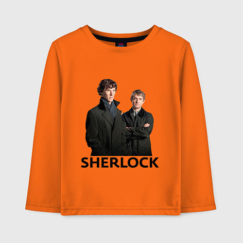 Детский лонгслив Sherlock / Оранжевый – фото 1