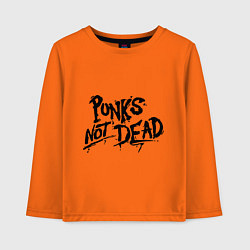 Лонгслив хлопковый детский Punks not dead, цвет: оранжевый