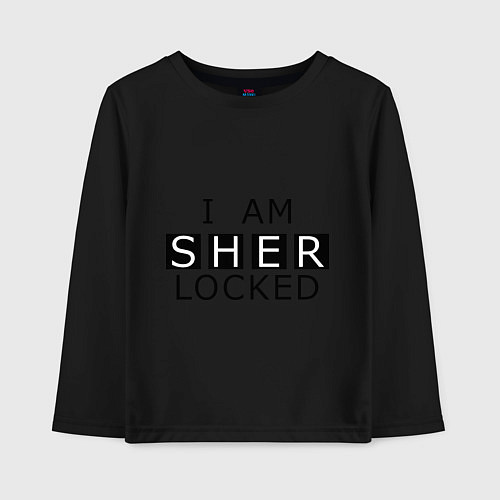 Детский лонгслив I am Sherlocked / Черный – фото 1