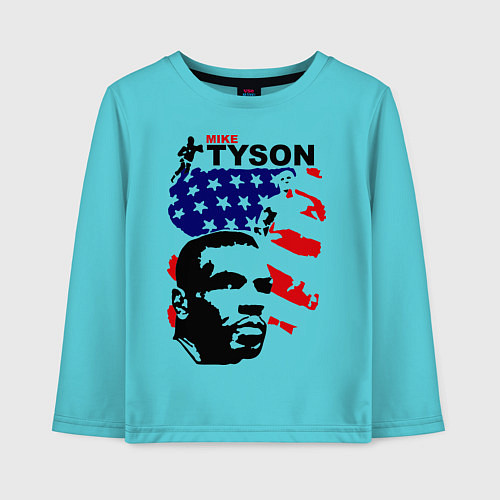 Детский лонгслив Mike Tyson: USA Boxing / Бирюзовый – фото 1