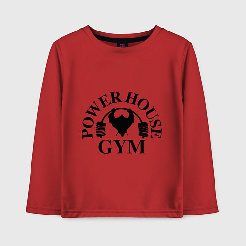 Детский лонгслив Power House Gym / Красный – фото 1