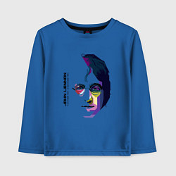 Лонгслив хлопковый детский John Lennon: Techno, цвет: синий