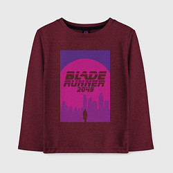 Лонгслив хлопковый детский Blade Runner 2049: Purple, цвет: меланж-бордовый