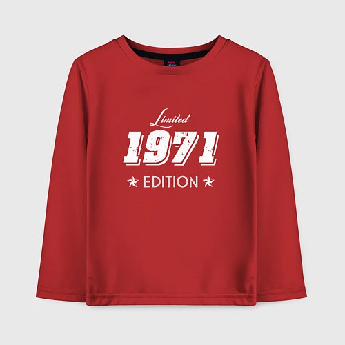 Детский лонгслив Limited Edition 1971 / Красный – фото 1