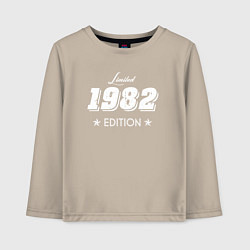 Лонгслив хлопковый детский Limited Edition 1982, цвет: миндальный