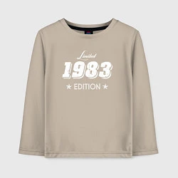 Лонгслив хлопковый детский Limited Edition 1983, цвет: миндальный