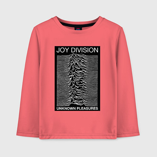 Детский лонгслив Joy Division: Unknown Pleasures / Коралловый – фото 1