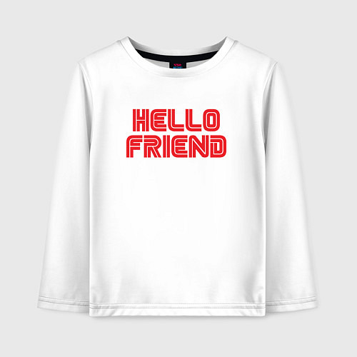 Детский лонгслив Hello Friend / Белый – фото 1