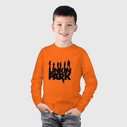 Лонгслив хлопковый детский Linkin Park, цвет: оранжевый — фото 2