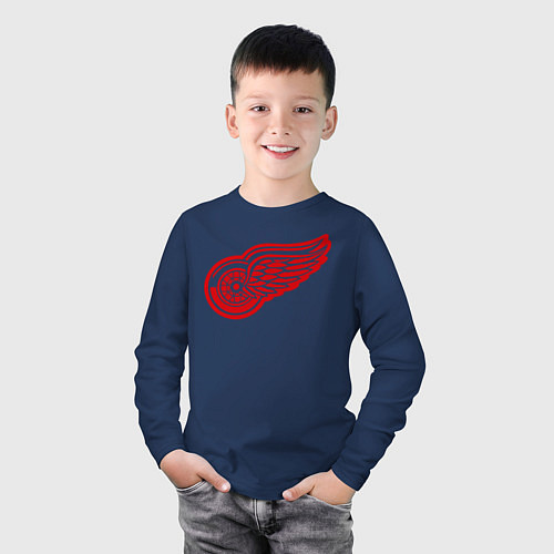 Детский лонгслив Detroit Red Wings: Pavel Datsyuk / Тёмно-синий – фото 3