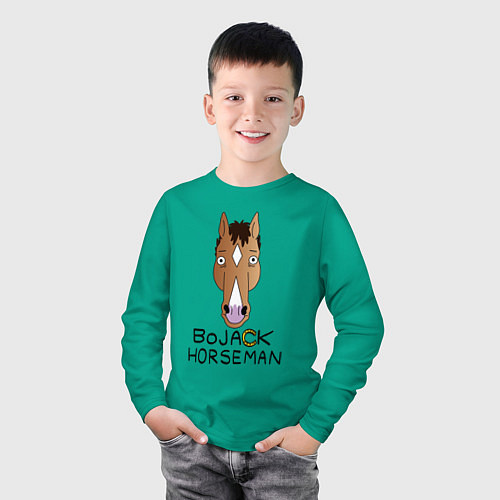 Детский лонгслив BoJack Horseman / Зеленый – фото 3