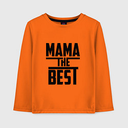 Лонгслив хлопковый детский Мама the best, цвет: оранжевый