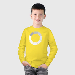 Лонгслив хлопковый детский Loading, цвет: желтый — фото 2