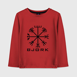 Лонгслив хлопковый детский Bjork Rune, цвет: красный