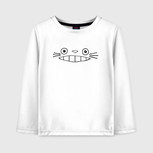 Детский лонгслив Totoro face / Белый – фото 1