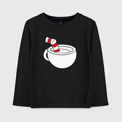 Лонгслив хлопковый детский Red Cuphead, цвет: черный