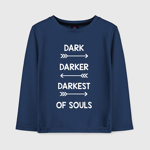 Детский лонгслив Darkest of Souls / Тёмно-синий – фото 1