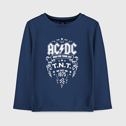 Лонгслив хлопковый детский AC/DC: Run For Your Life, цвет: тёмно-синий