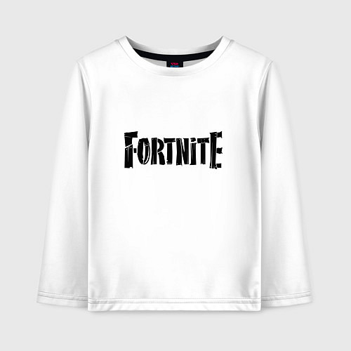 Детский лонгслив Fortnite Logo / Белый – фото 1