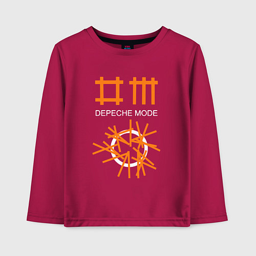 Детский лонгслив Depeche Mode: Orange Lines / Маджента – фото 1