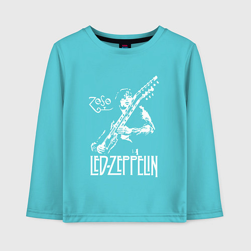 Детский лонгслив Led Zeppelin / Бирюзовый – фото 1