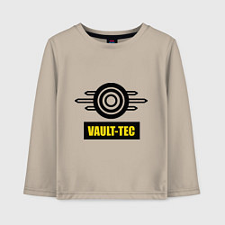 Лонгслив хлопковый детский Vault-tec, цвет: миндальный