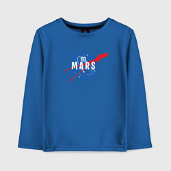 Лонгслив хлопковый детский Elon Musk: To Mars, цвет: синий