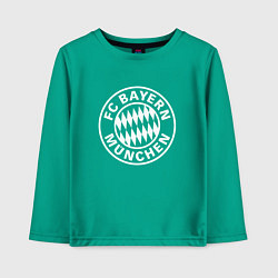 Лонгслив хлопковый детский FC Bayern Munchen, цвет: зеленый