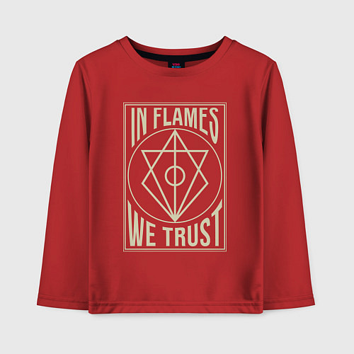 Детский лонгслив In Flames: We Trust / Красный – фото 1