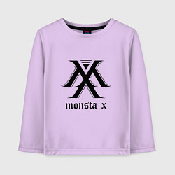 Лонгслив хлопковый детский Monsta X, цвет: лаванда