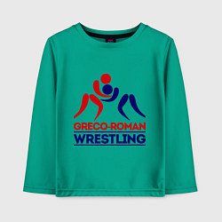 Лонгслив хлопковый детский Greco-roman wrestling, цвет: зеленый
