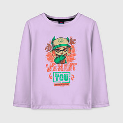 Лонгслив хлопковый детский Salmon Run, цвет: лаванда