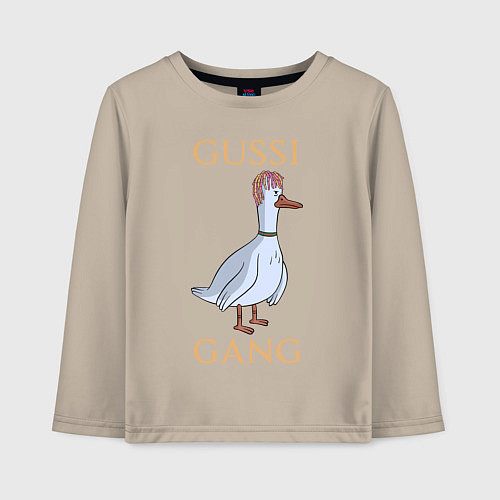 Детский лонгслив GUSSI GANG / Миндальный – фото 1