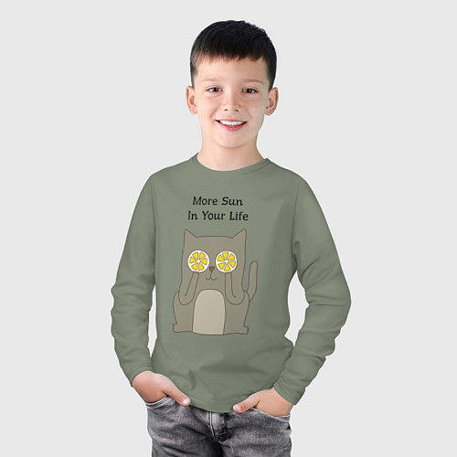 Детский лонгслив More Sun In Your Life / Авокадо – фото 3