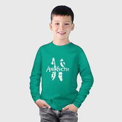 Лонгслив хлопковый детский Агата Кристи, цвет: зеленый — фото 2