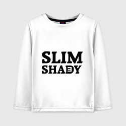 Лонгслив хлопковый детский Slim Shady: Big E, цвет: белый