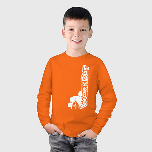 Детский лонгслив WorkOut W3 / Оранжевый – фото 3