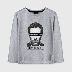 Лонгслив хлопковый детский Everyboy Lies, цвет: меланж
