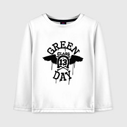 Лонгслив хлопковый детский Green Day: Class of 13, цвет: белый