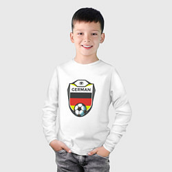 Лонгслив хлопковый детский German Soccer, цвет: белый — фото 2