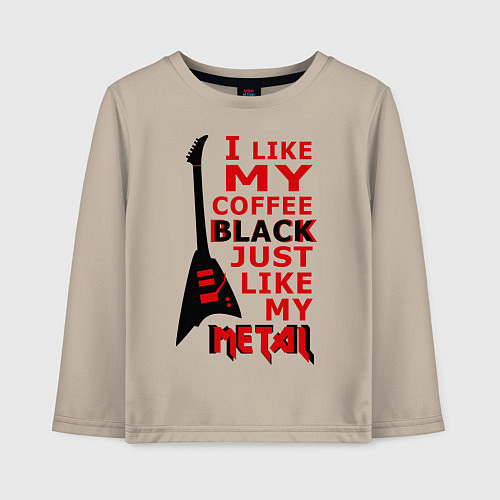 Детский лонгслив Mindless Self Indulgence - Coffee black / Миндальный – фото 1