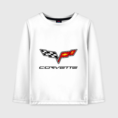 Детский лонгслив Chevrolet corvette / Белый – фото 1