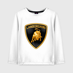 Лонгслив хлопковый детский Lamborghini logo цвета белый — фото 1