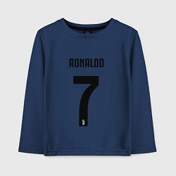 Лонгслив хлопковый детский RONALDO 7, цвет: тёмно-синий