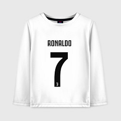 Лонгслив хлопковый детский RONALDO 7, цвет: белый