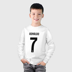 Лонгслив хлопковый детский RONALDO 7, цвет: белый — фото 2