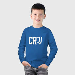 Лонгслив хлопковый детский CR7, цвет: синий — фото 2
